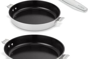 Lot 2 poêles aluminium revêtement céramique Evolution 24 et 28 cm et manche amovible Beka