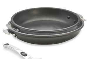 Lot 2 poêles Choc Extrême Loqy 24 et 28 cm et manche amovible De Buyer
