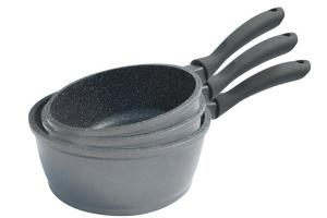 Lot 3 casseroles revêtement Dur comme la pierre 16, 18 et 20 cm Mathon