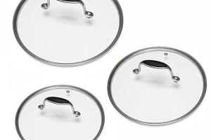 Lot de 3 couvercles en verre Excell'Inox 20, 24 et 28 cm  Mathon