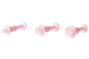 Lot de 3 emporte-pièces cœur à poussoir pour pâte à sucre Candy Zenker
