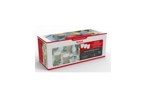 Lot de 3 pots en verre 140mL avec couvercle pour Cake Factory Tefal XA633110