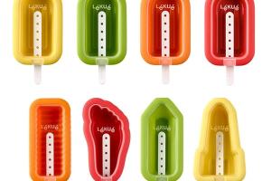 Lot de 4 moules à glace esquimaux empilables et 4 moules à glace Iconic Lekue