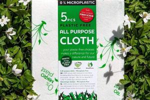 Lot de 5 carréponges biodégradables en cellulose de bois - Lot de 5 Astuceo