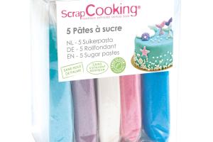 Lot 5 pâtes à sucre - Sirène - 5 x 80 g Scrapcooking