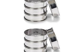 Lot de 8 cercles à tartes en inox 8cm