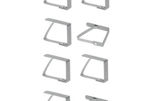 Lot de 8 fixe-nappes en inox