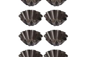 Lot de 8 moules à brioches individuels 8cm Gobel