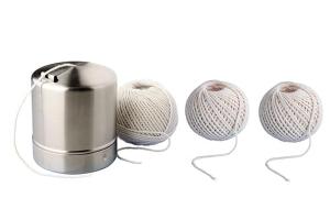 Lot bobines ficelles alimentaire avec boîte et recharge Wenko by Maximex