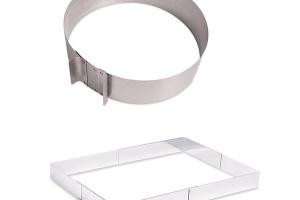 Lot cercle et rectangle à gâteau extensibles Mathon