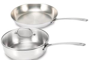 Lot poêle et sauteuse inox Belvia 24 cm Beka