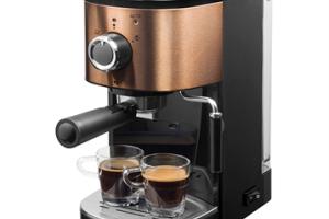 Machine à café expresso avec buse vapeur 15 bars 1250 1450 W coloris cuivre Bestron