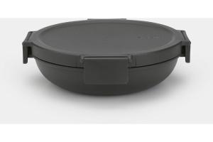 Make&take lunch box porte nourriture ronde 1L gris foncé