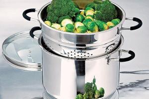 Marmite haute Rapid Cook avec couvercle et élément vapeur 26 cm 8,5 L Mathon