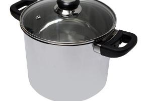 Marmite traiteur en inox avec couvercle en verre 24 cm Baumalu