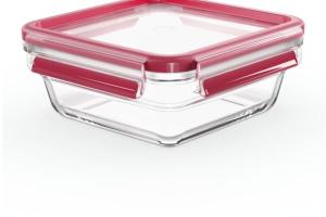 Masterseal fresh verre, boîte alimentaire carrée 0,8 l , conservation des aliments, empilable, compatible four et congélat - Tefal
