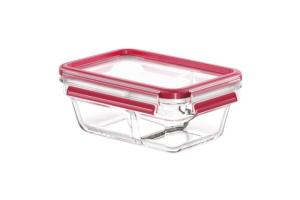 Masterseal fresh verre, boîte alimentaire rectangulaire 0,8 l + séparateur, conservation des aliments, empilable, compatib - Tefal