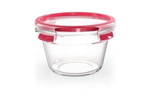 Masterseal fresh verre, boîte alimentaire ronde 0,9 l , conservation des aliments, empilable, compatible four et congélate - Tefal