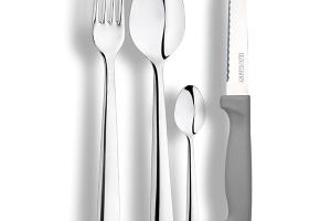 Ménagère Eatitaly inox 24 pièces avec couteau à steak Inoxriv