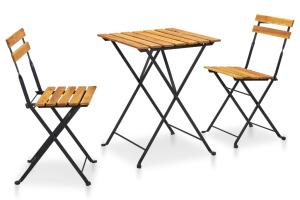 Mobilier de bistro pliable 3 pièces bois d'acacia solide 02_0014551