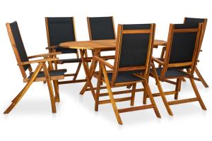 Mobilier à dîner d'extérieur 7 pièces en bois d'acacia solide 02_0014676