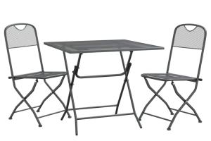 Mobilier à dîner de jardin 3 pièces maille métal anthracite 02_0014751