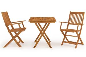 Mobilier à dîner de jardin pliable 3 pièces bois d'acacia solide 02_0014921