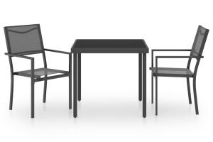 Mobilier de salle à manger d'extérieur 3 pièces acier 02_0014559