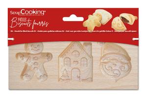 Moule bois biscuits fourrés Noël Scrapcooking