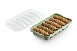 Moule silicone 6 saucisses végétales Veggie sausage vert Lékué