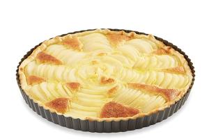 Moule à tarte acier revêtu anti-adhérent bords cannelés 28 cm Mathon