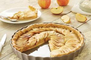 Moule à tarte en céramique 24 cm gris taupe Mathon