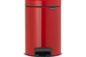 Newicon 3 l Poubelle à pédale rouge passion (11 21 40) - Brabantia