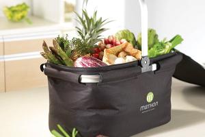 Panier isotherme noir pliable avec anse rabattable Mathon
