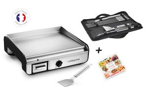 Plancha semi-professionnelle électrique avec kit accessoires et livre Lagrange
