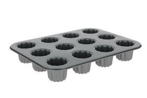 Plaque 12 cannelés bordelais acier antiadhésif De Buyer