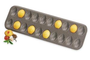 Plaque 20 mini-madeleines acier revêtu anti-adhérent Mathon