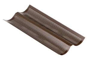 Plaque perforée 2 baguettes marron Gobel