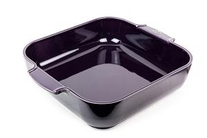 Plat à four carré en céramique Appolia aubergine 36 cm Peugeot