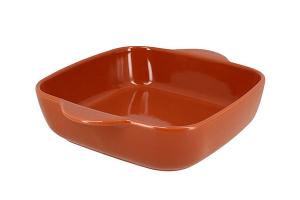 Plat à four carré Octave en grès terracotta 24 cm Menastyl