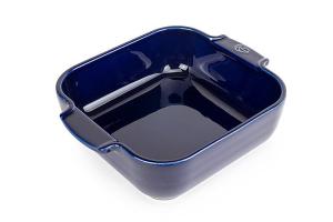 Plat à four céramique Appolia carré bleu 21 cm Peugeot