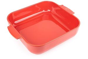 Plat à four céramique Appolia carré rouge 36 cm Peugeot