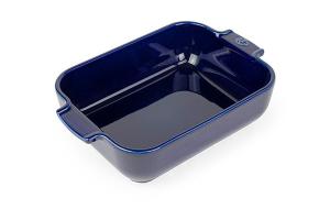 Plat à four céramique Appolia rectangulaire bleu 25 cm Peugeot