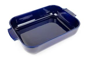 Plat à four céramique Appolia rectangulaire bleu 40 cm Peugeot