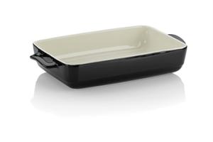 Plat à four céramique émaillée 37,5 cm noir Malin Kela