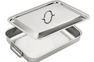 Plat à four en inox avec couvercle Inoxriv