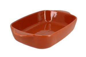 Plat à four rectangulaire Octave en grès terracotta 27,3 x 16,5 cm Menastyl