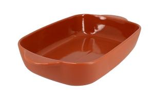 Plat à four rectangulaire Octave en grès terracotta 33,8 x 20 cm Menastyl