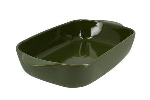 Plat à four rectangulaire Octave en grès vert 33,8 x 20 cm Menastyl