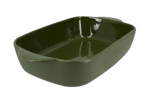 Plat à four rectangulaire Octave en grès vert 38 x 23 cm  Menastyl
